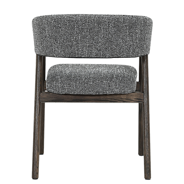 MALAGA Dining Chair - Dark Gray W/ Walnut