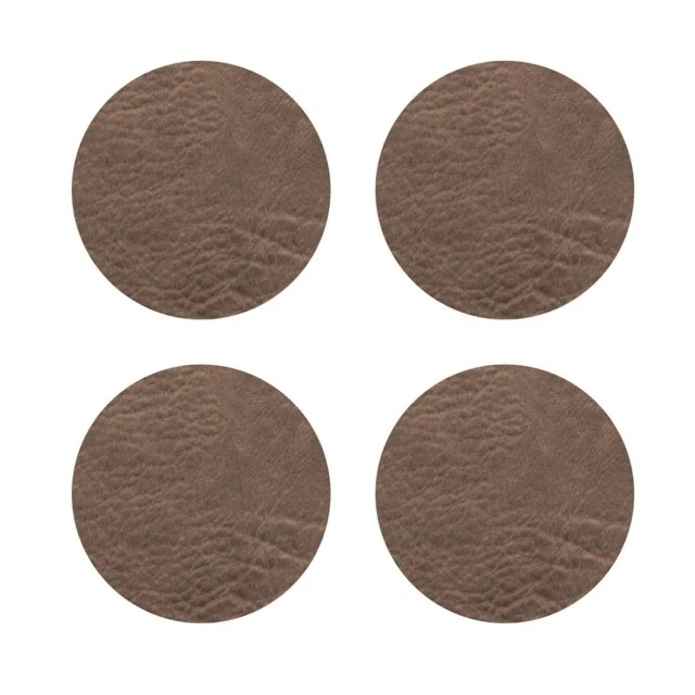 Round coasters for cups 4pcs Color brown