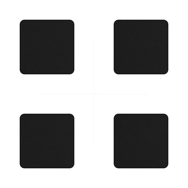 Square coasters for cups 4pcs Color black