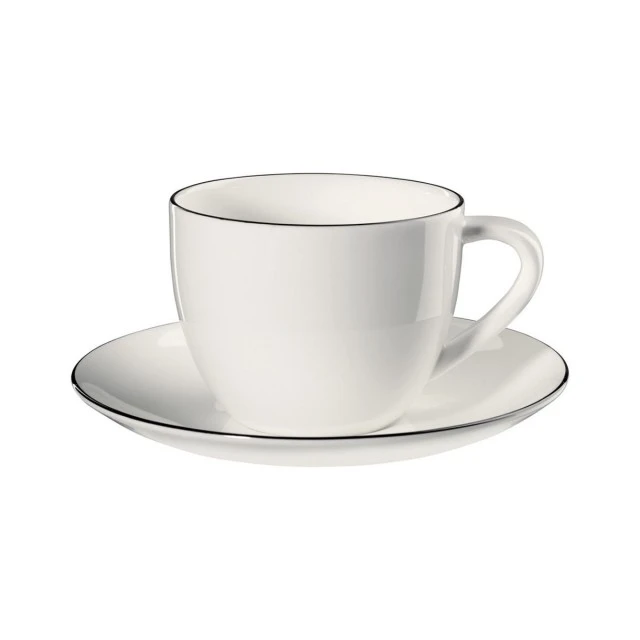Cup with saucer A table 0.250ml Color black
