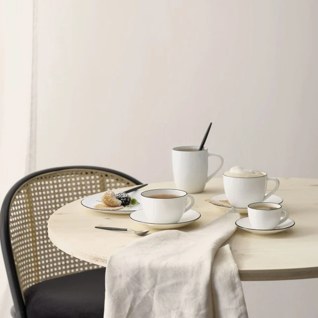 Чаша с чиния A table 0,070мл Цвят черно