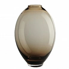 Γυάλινο βάζο Mara 25cm 17cm Χρώμα καφέ