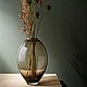Γυάλινο βάζο Mara 25cm 17cm Χρώμα καφέ