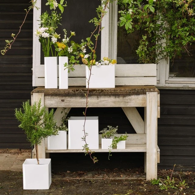 Vase Quadro 16cm Color white
