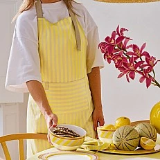 Apron 100% cotton Color yellow