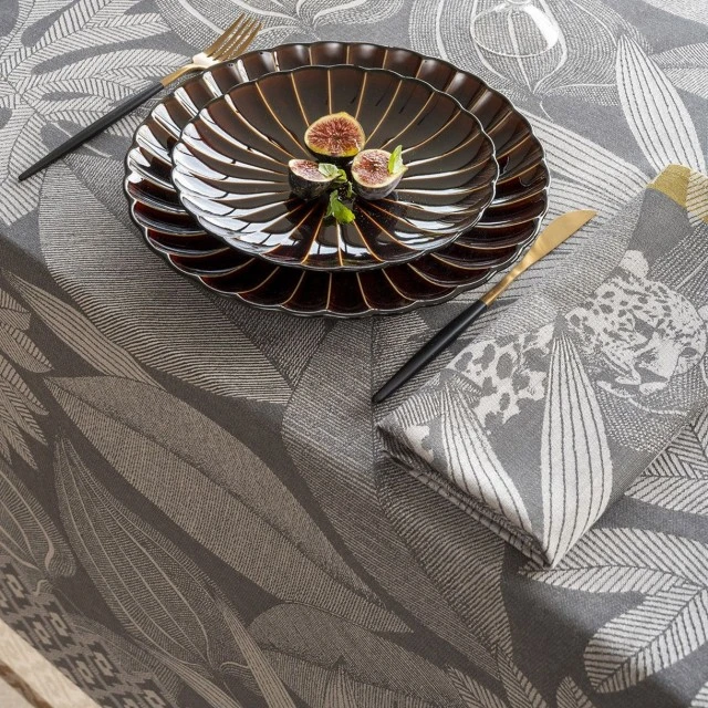 Tablecloth Nature Sauvage 175cm 250cm Color gray