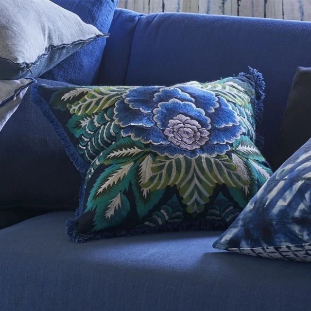 Възглавница Rose de damas 50СМ 50СМ Цвят синьо