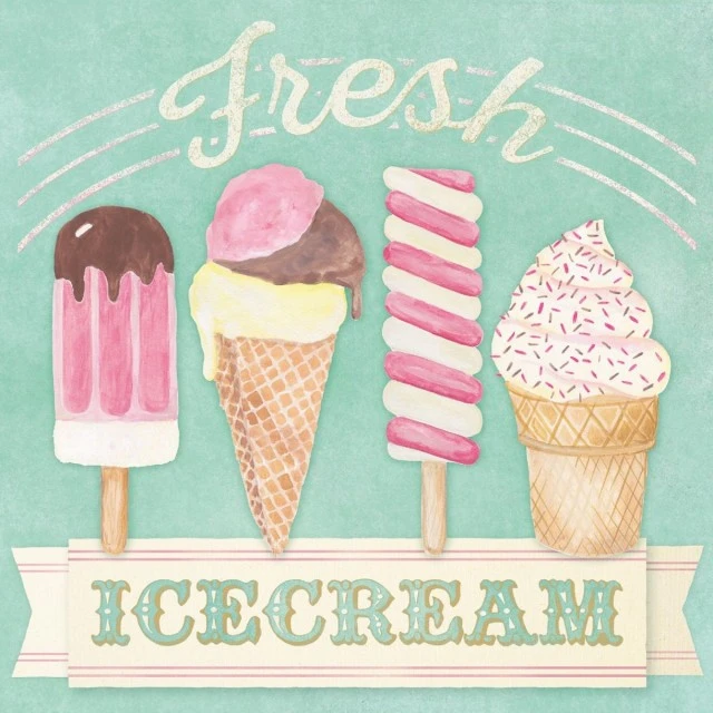 Салфетка 33см 33см 20бр Fresh ice cream
