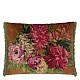 Fleurs D Artistes velvet cushion Orange color