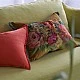 Fleurs D Artistes velvet cushion Orange color
