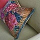 Fleurs D Artistes velvet cushion Orange color