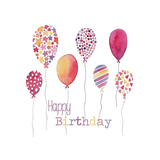 Салфетка 25см 25см 20бр Birthday balloons