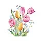 Салфетка 25см 25см 20бр Tulips bouquet