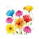 Χαρτοπετσέτα 25εκ. 25εκ. 20 τεμάχια Πολύχρωμα καλοκαιρινά λουλούδια