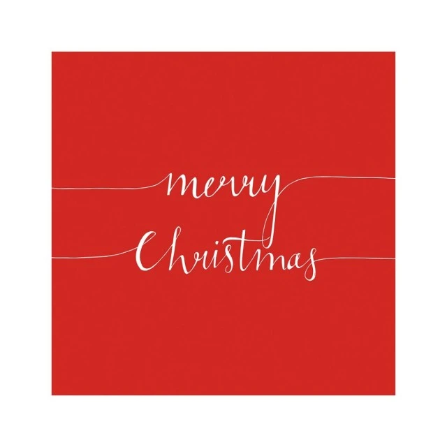 Салфетка 25см 25см 20бр Christmas note червено