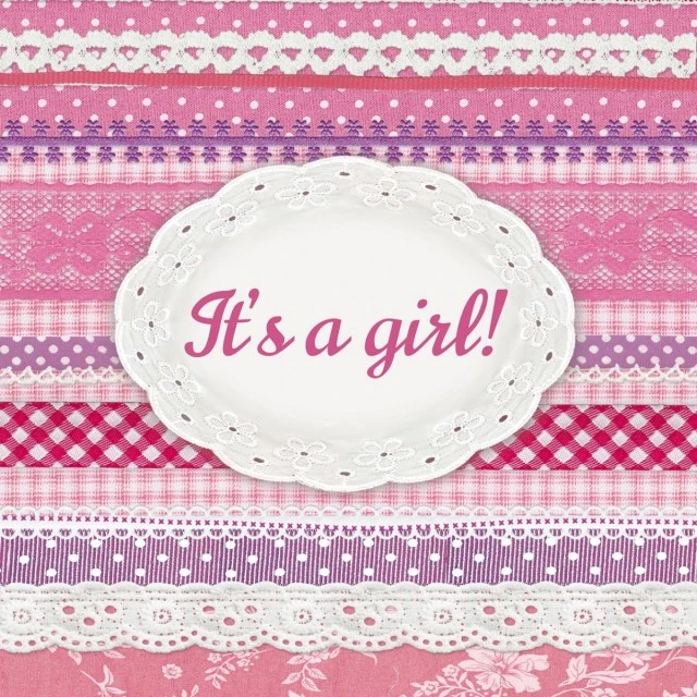Салфетка 33см 33см 20бр It’s a girl