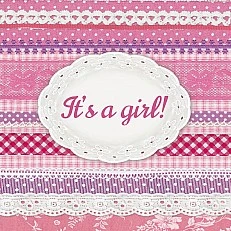Салфетка 33см 33см 20бр It’s a girl