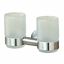 Double toothbrush holder Boston Steel color