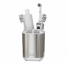 EasyStore™ 3-Section Toothbrush Holder Steel Color