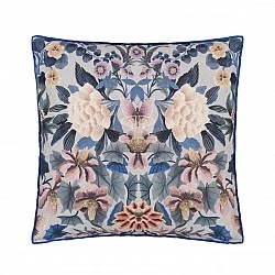 Ikebana damask cushion 50CM 50CM Color blue