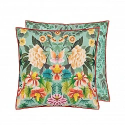 Ikebana damask cushion 50CM 50CM Ocean color