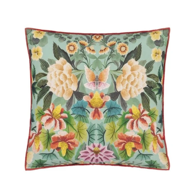 Ikebana damask cushion 50CM 50CM Ocean color