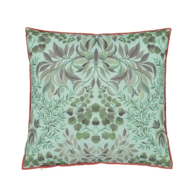 Ikebana damask cushion 50CM 50CM Ocean color