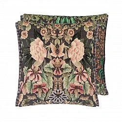 Ikebana damask cushion 55CM 55CM Graphite color