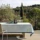 Tablecloth Jardin D'Orient 100% linen 175cm 250cm Color light green