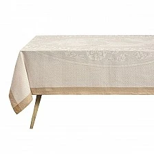 Evasion Celeste tablecloth 100% linen 175cm 250cm Beige color