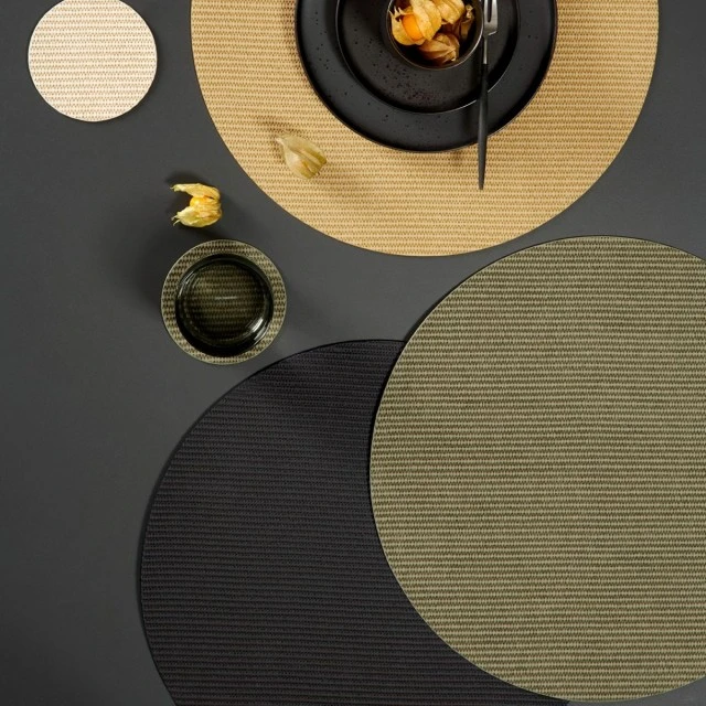 Sisal Optic coasters 4pcs Color green
