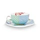 Cup with saucer Royal multi 0.225ml flowers