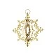 Christmas tree topper Snowflake Gold color