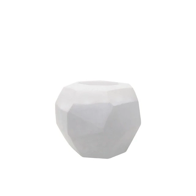 Ваза Cubistic round Цвят бяло