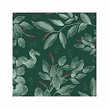 Салфетка 25см 25см 20бр Leaves and berries green