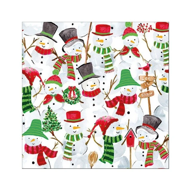 Салфетка 25см 25см 20бр Snowman party