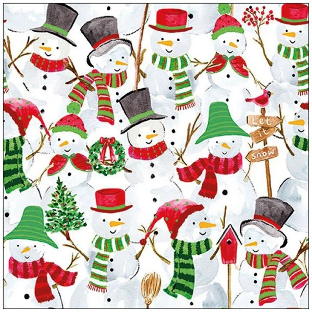 Салфетка 33см 33см 20бр Snowman party