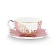 Cup with saucer Royal multi 0.125ml pink