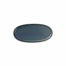 Oval platter Semana 20cm 10cm Color blue