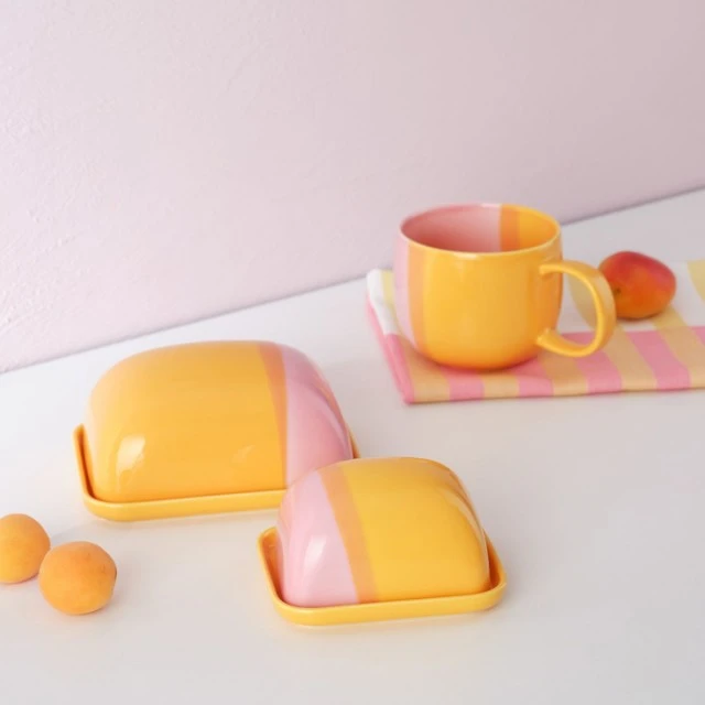Кутия за масло Joy 15,5см 12,5см 7см Цвят жълто