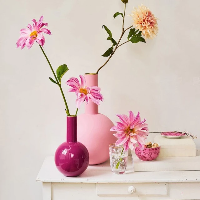 Vase 26cm 15cm Color dark pink