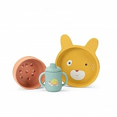 Silicone feeding set the three little bunnies