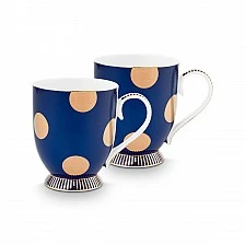 Чаша Dot Delight 0,380мл 2бр Цвят тъмно синьо