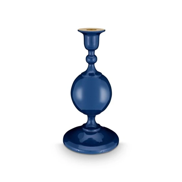 Свещник 24см Цвят тъмно синьо