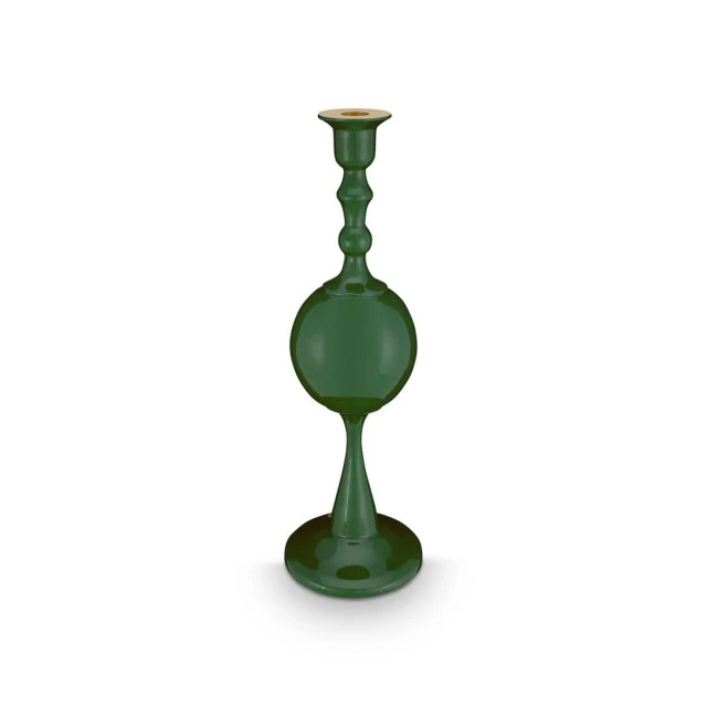 Candlestick 37cm Color dark green