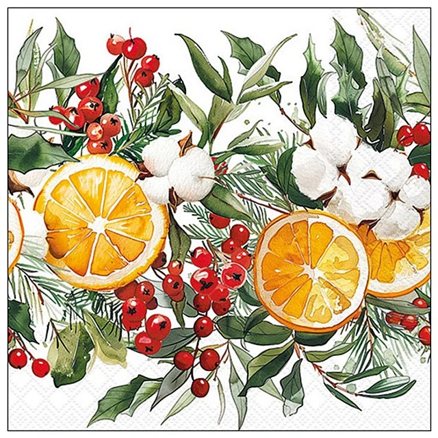 Салфетка 33см 33см 20бр WINTER ORANGES