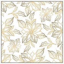 Салфетка 33см 33см 20бр POINSETTIA OUTLINE GOLD