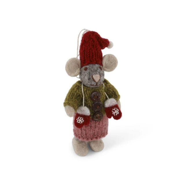 Little mouse girl with gloves