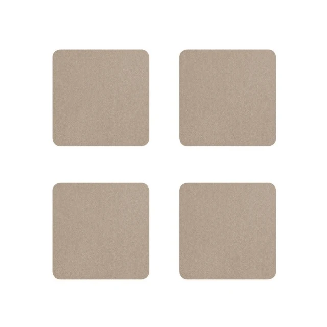 Square coasters for cups 4pcs Color beige
