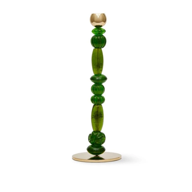 Свещник Beads 34см Цвят тъмно зелено